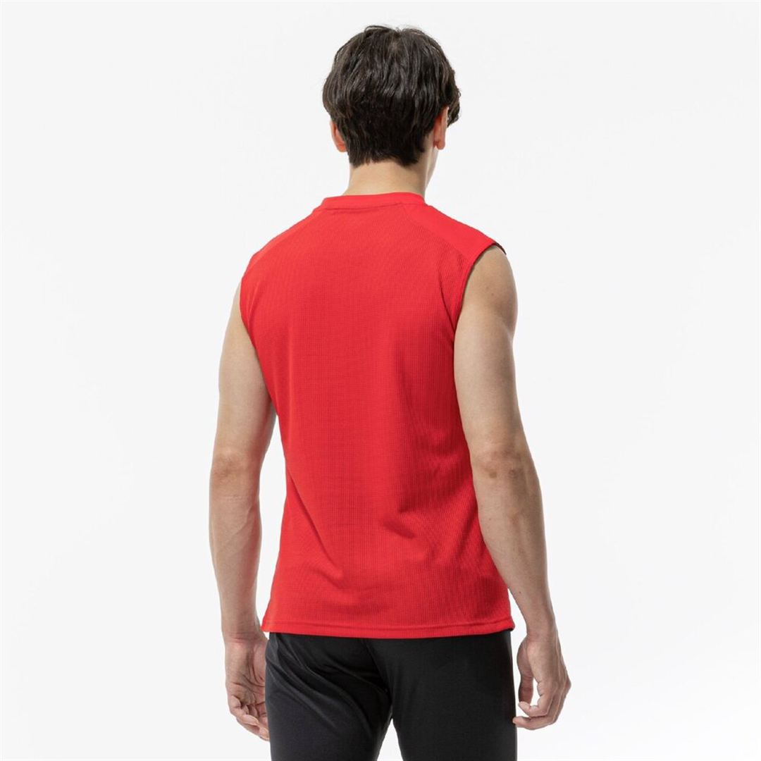 フィールドシャツ(ノースリーブ) チャイニーズレッド×ブラック XL