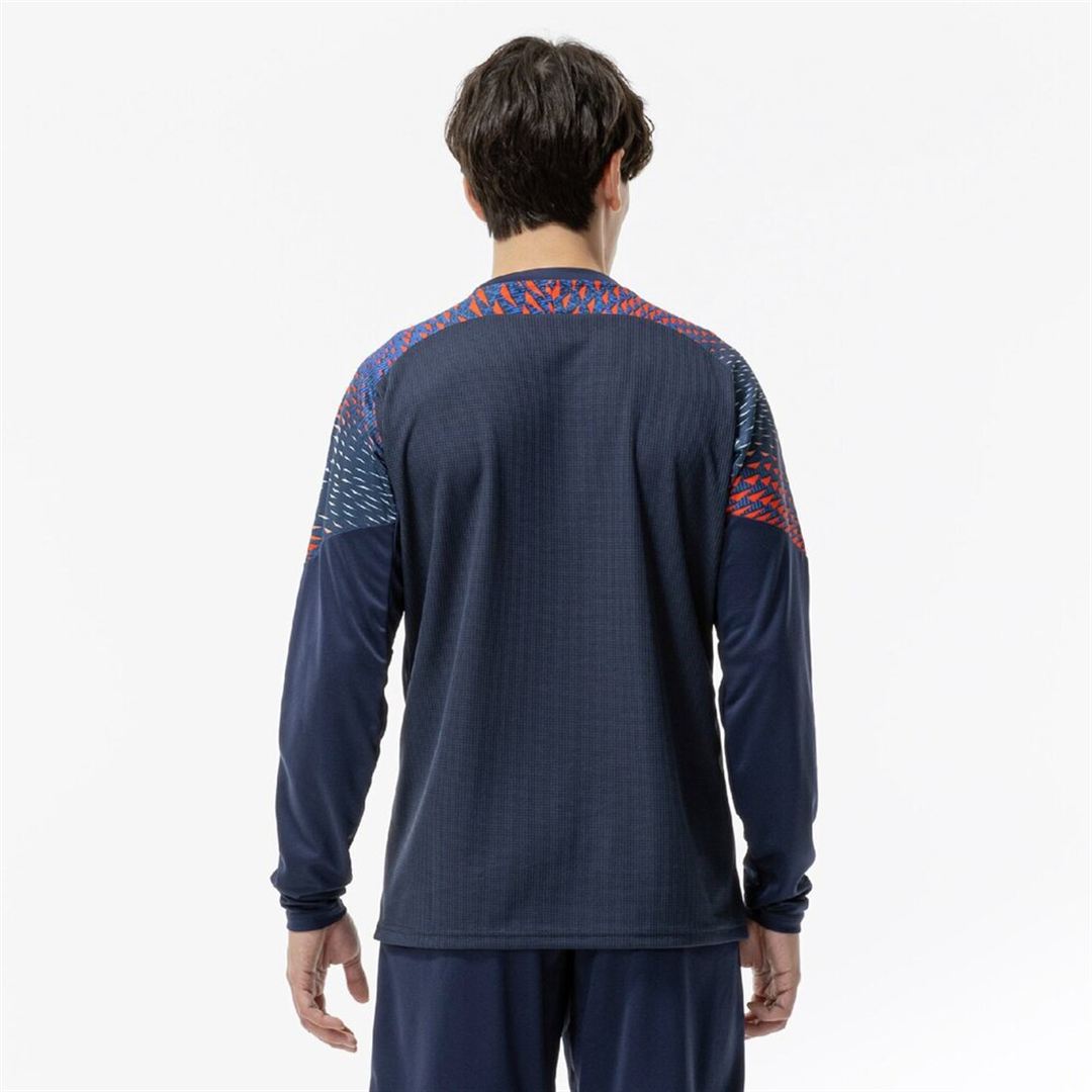 フィールドシャツ(長袖) ドレスネイビー×チャイニーズレッド XL