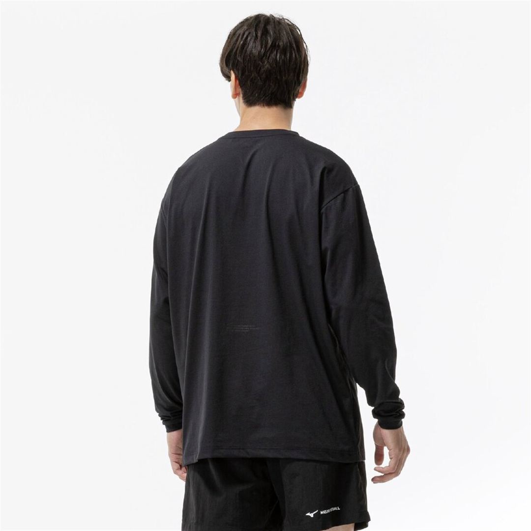 ストレッチソフトドライTシャツ(長袖) ブラック×ブラック XL