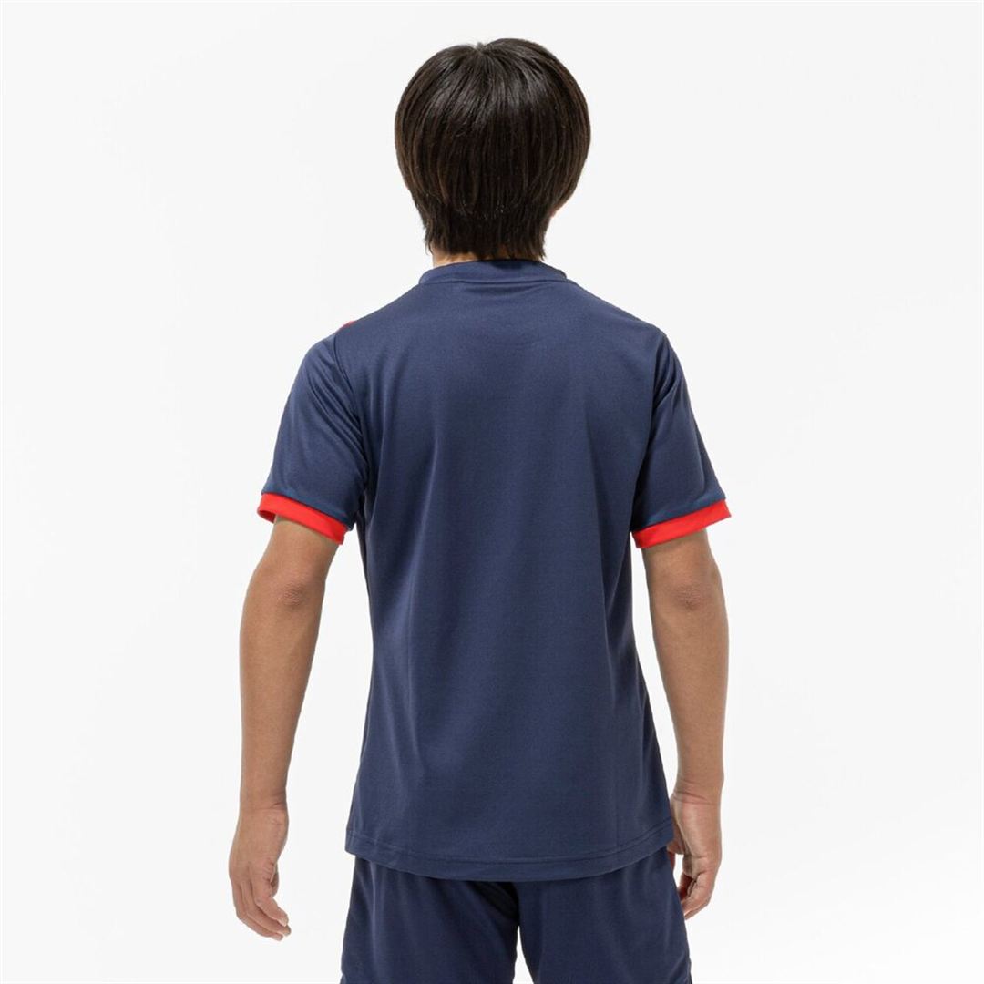 フィールドシャツ ドレスネイビー×チャイニーズレッド 120