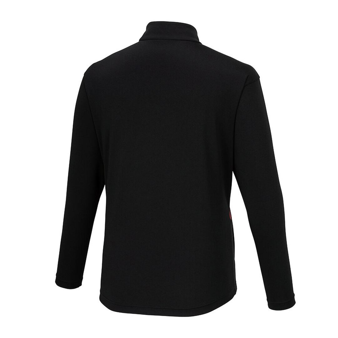 ウォームアップシャツ ブラック×チャイニーズレッド XL