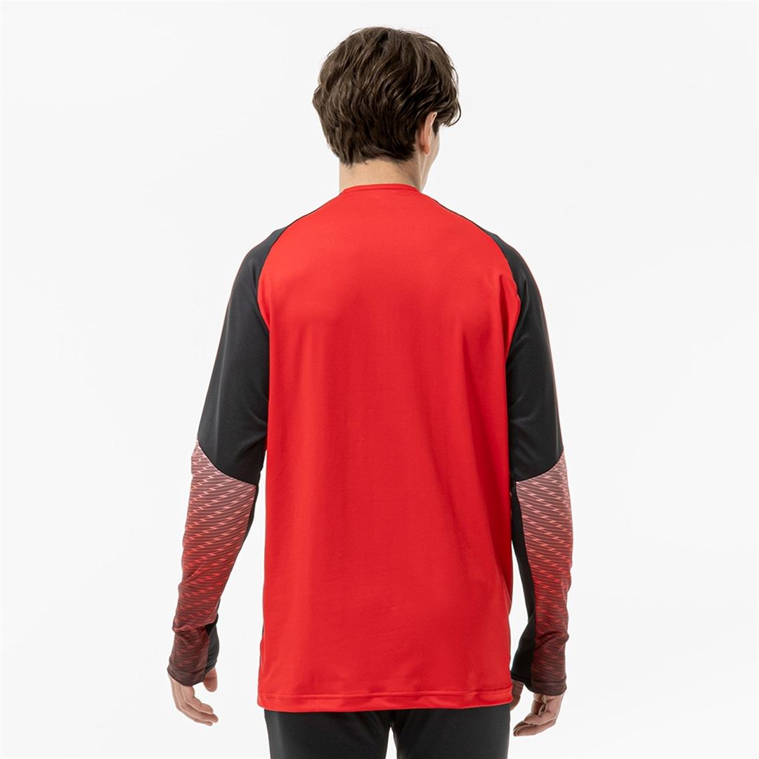 ストレッチフリースシャツ ハーフジップ チャイニーズレッド XL