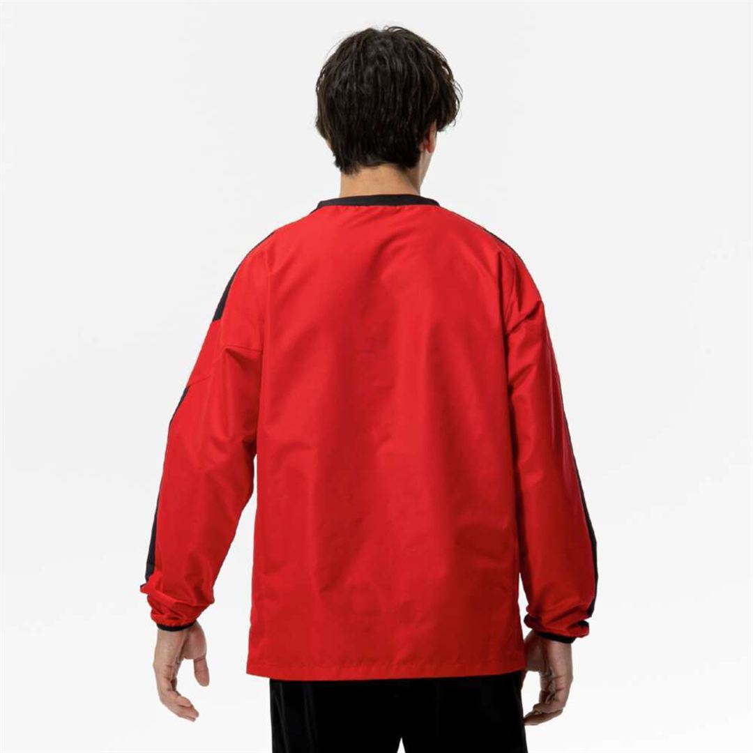 ピステシャツ チャイニーズレッド×ブラック XL