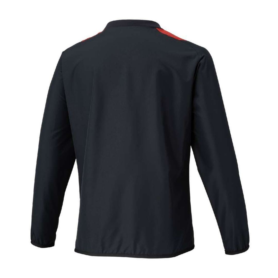 ピステシャツ ブラック×チャイニーズレッド XL