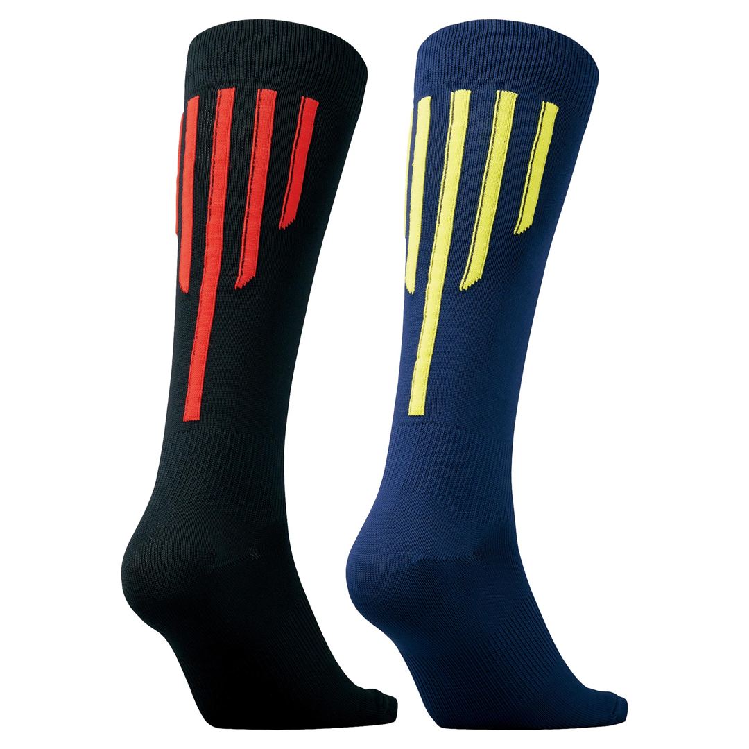 ストッキング2足組 レッド×イエロー 27-29