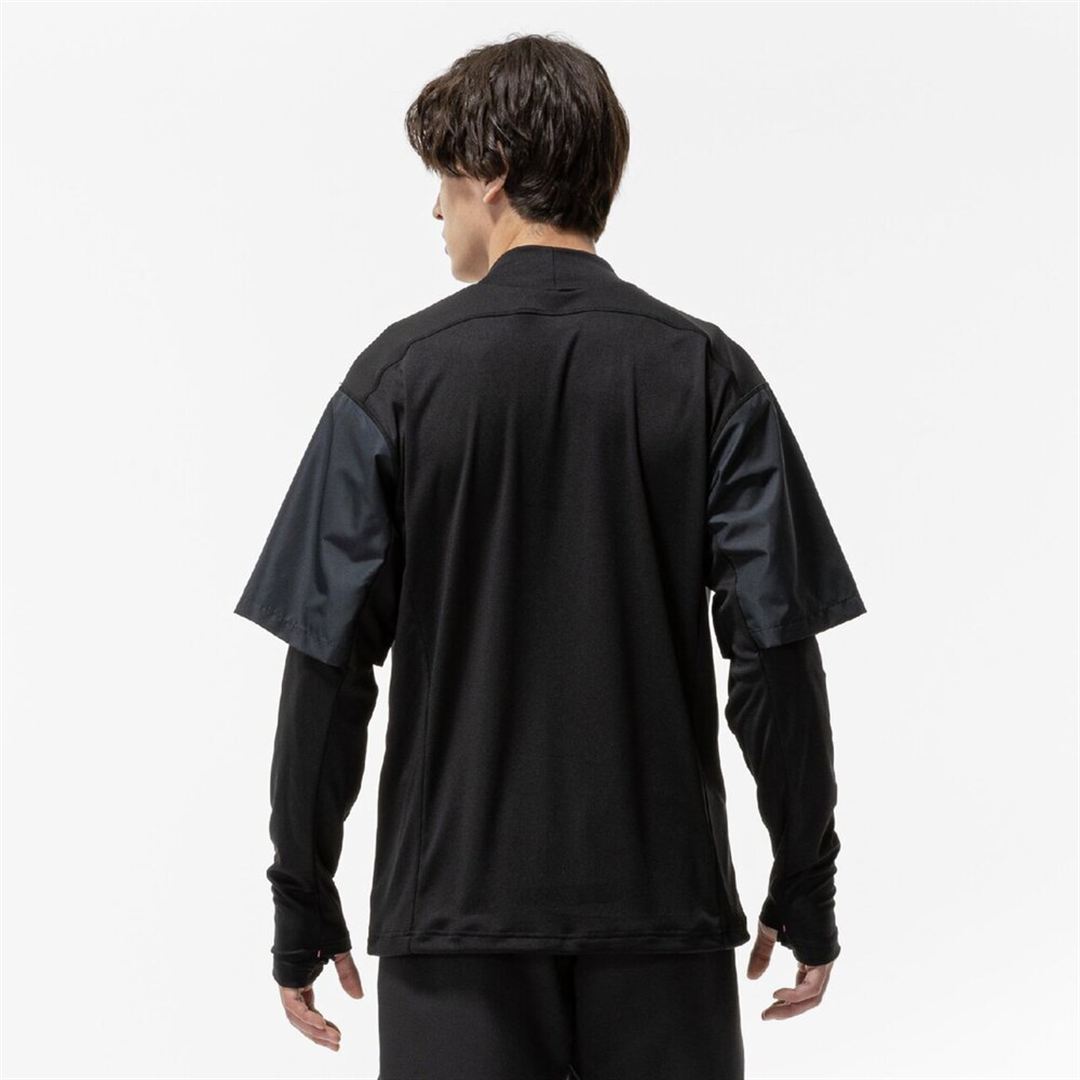 防風ロングシャツ(陸上競技) ブラック XS