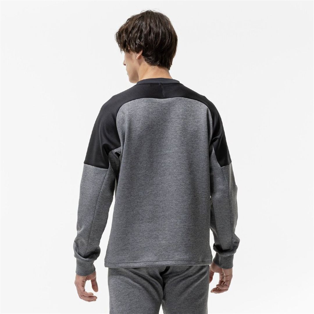 ストレッチクルーネックシャツ グレー M