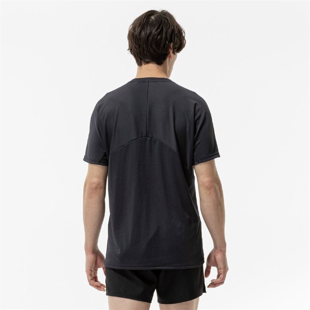 N-XTプラクティスシャツ(半袖／バレーボール) ブラック×エンジ 2XL