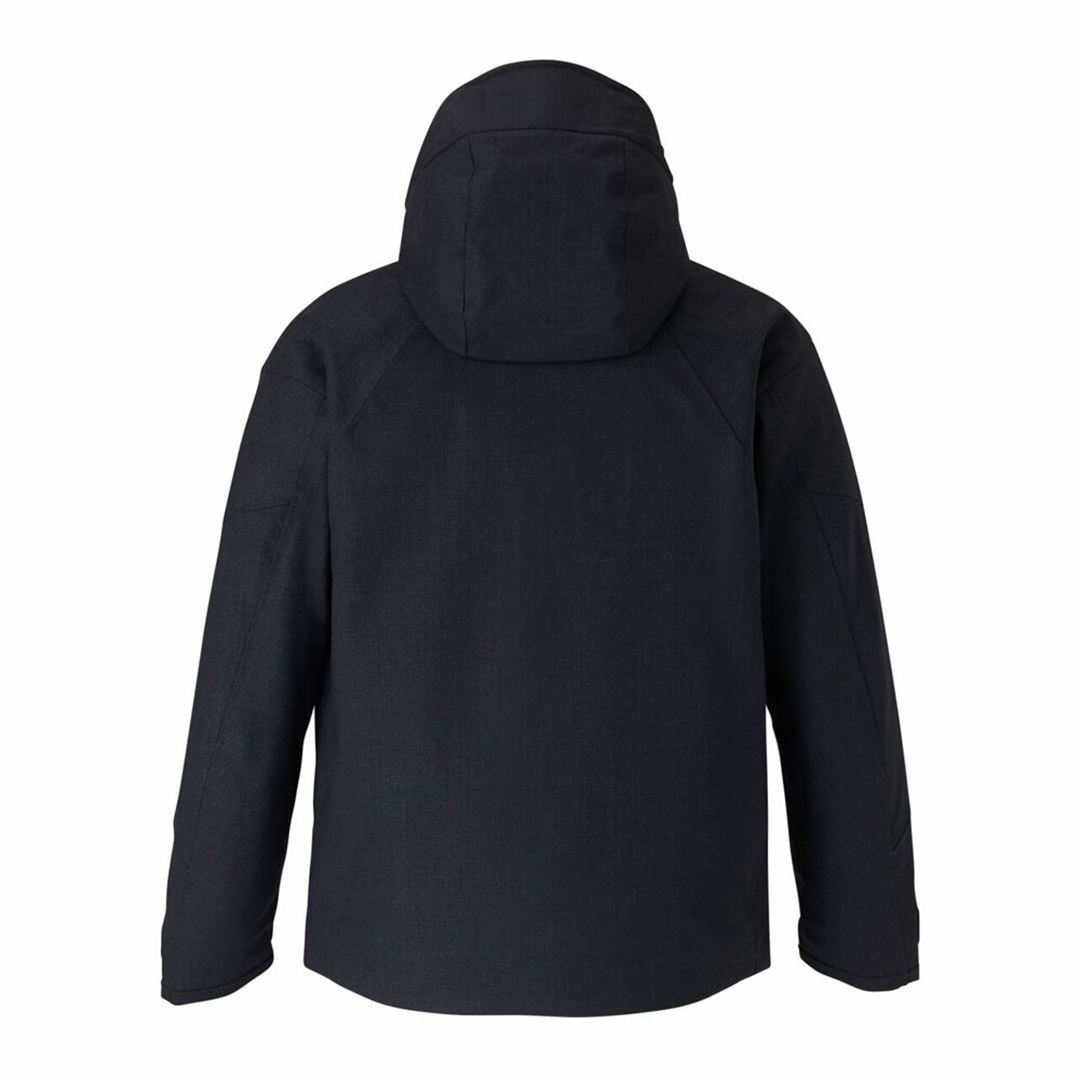 【吸湿発熱】MIYUKI WOOL テックフィルブレスサーモブラックプレミアムパーカー ブラック S