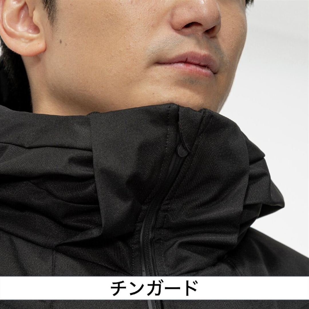 【ミズノプロ／保温素材／吸湿発熱】テックフィルブレスサーモロングコート ブラック S
