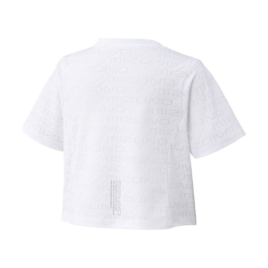【ミズノ直営限定】シアージャカードクロップドTシャツ ホワイト M