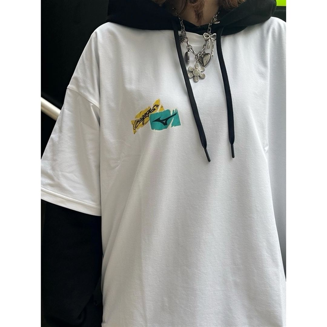 Dragon76ルーズフィットTシャツ ホワイト XS