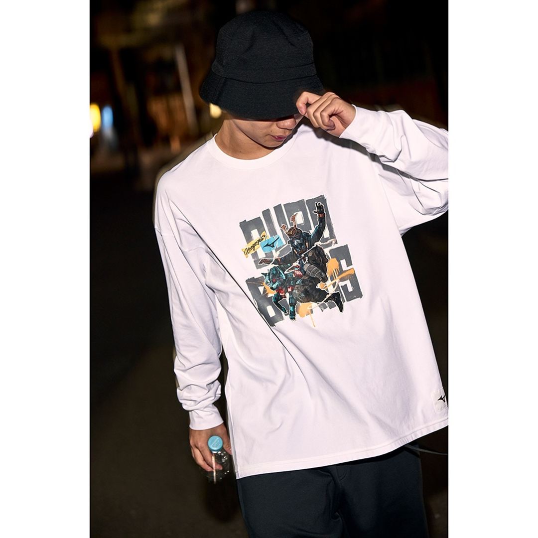 Dragon76ルーズフィットTシャツ(長袖) ホワイト XL