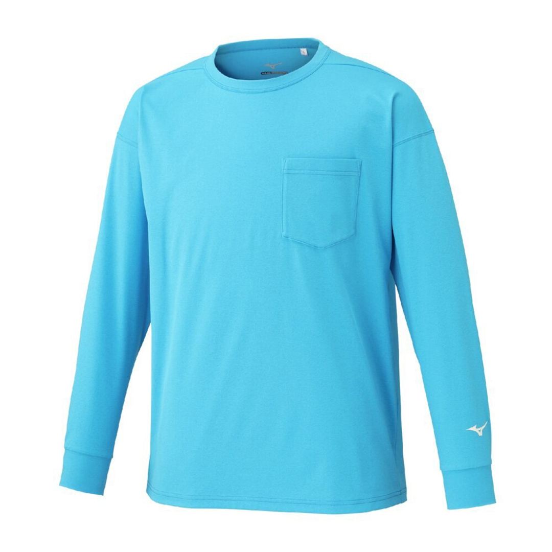 ソフトドライTシャツ(長袖) ブルー XL