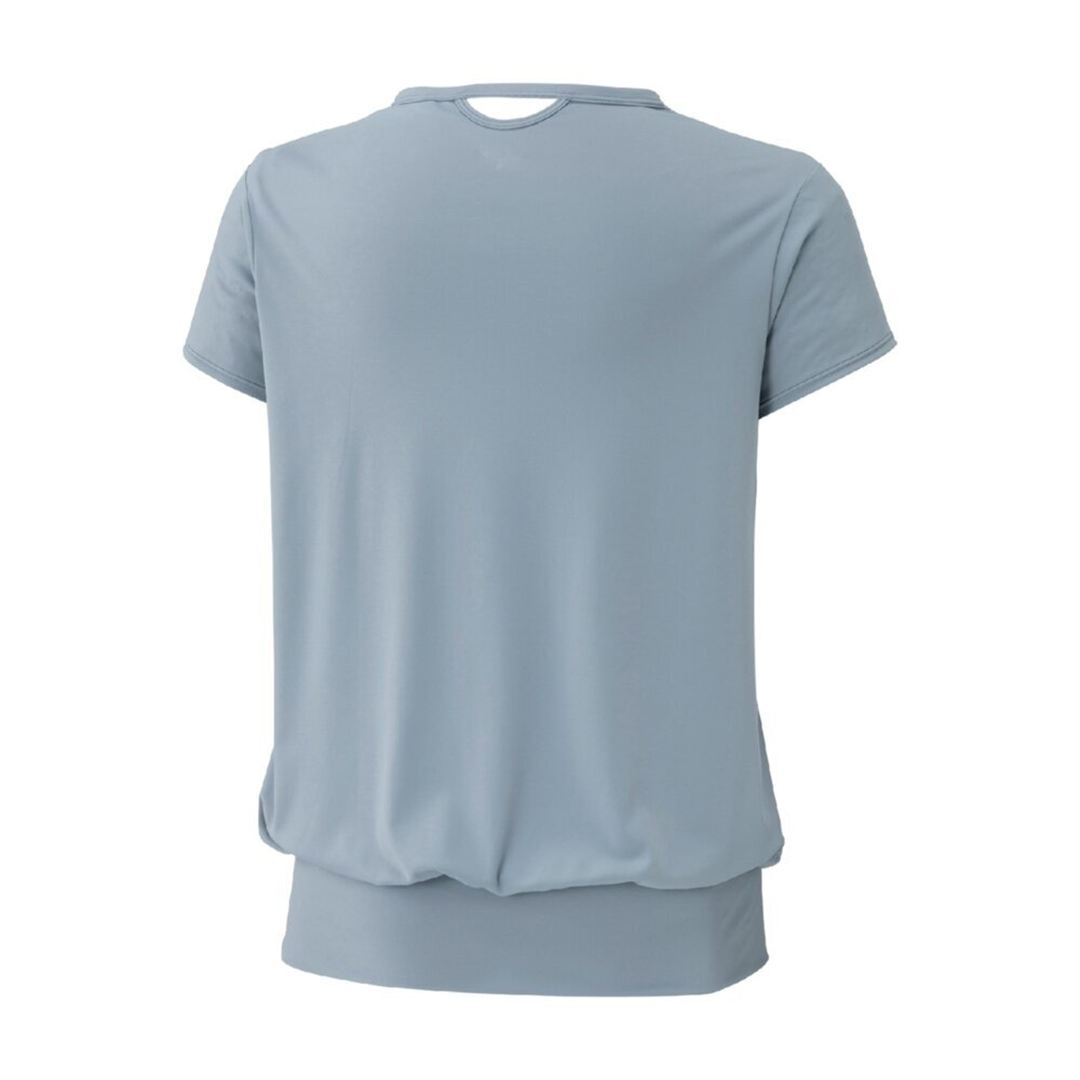 ストレッチスムースTシャツ グレイッシュブルー S