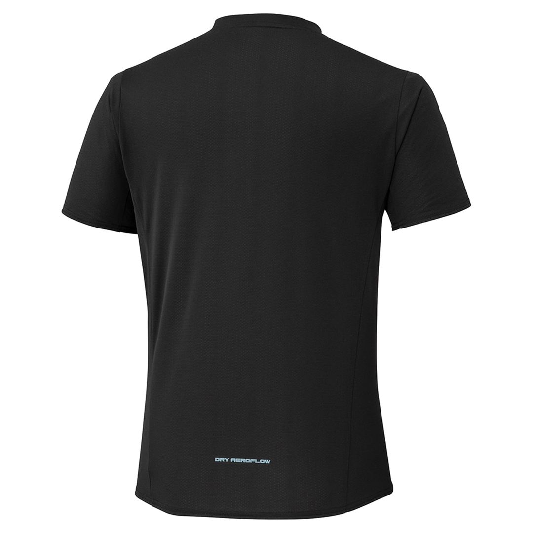 【汗処理／通気／軽量】ドライエアロフローライトTシャツ ブラック S