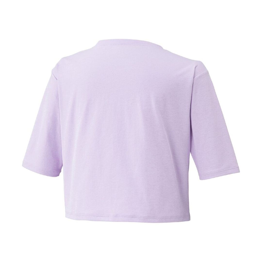ストレッチソフトドライクロップドTシャツ(ワイドシルエット) ペールパープル XL