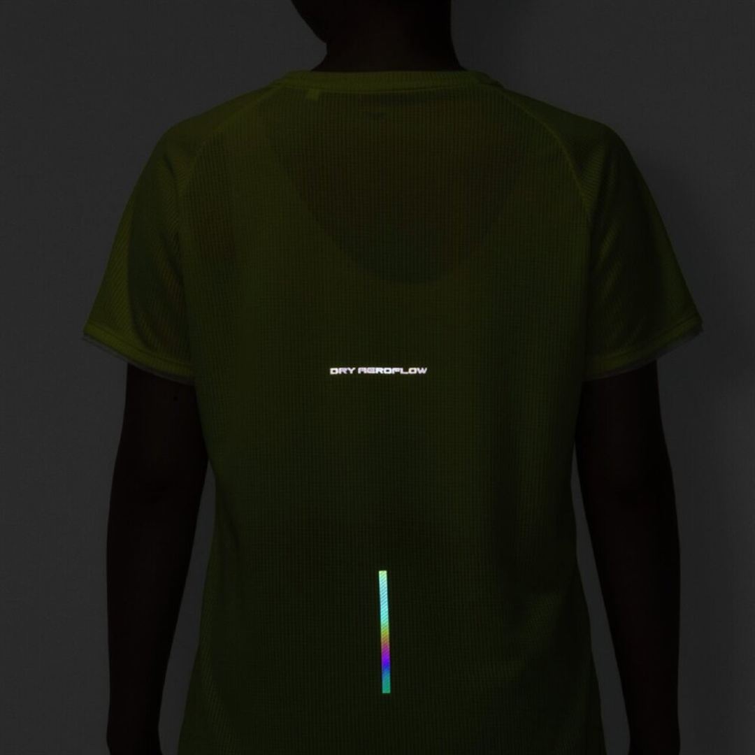 【汗処理／通気】ドライエアロフローTシャツ フォーチューンイエロー S