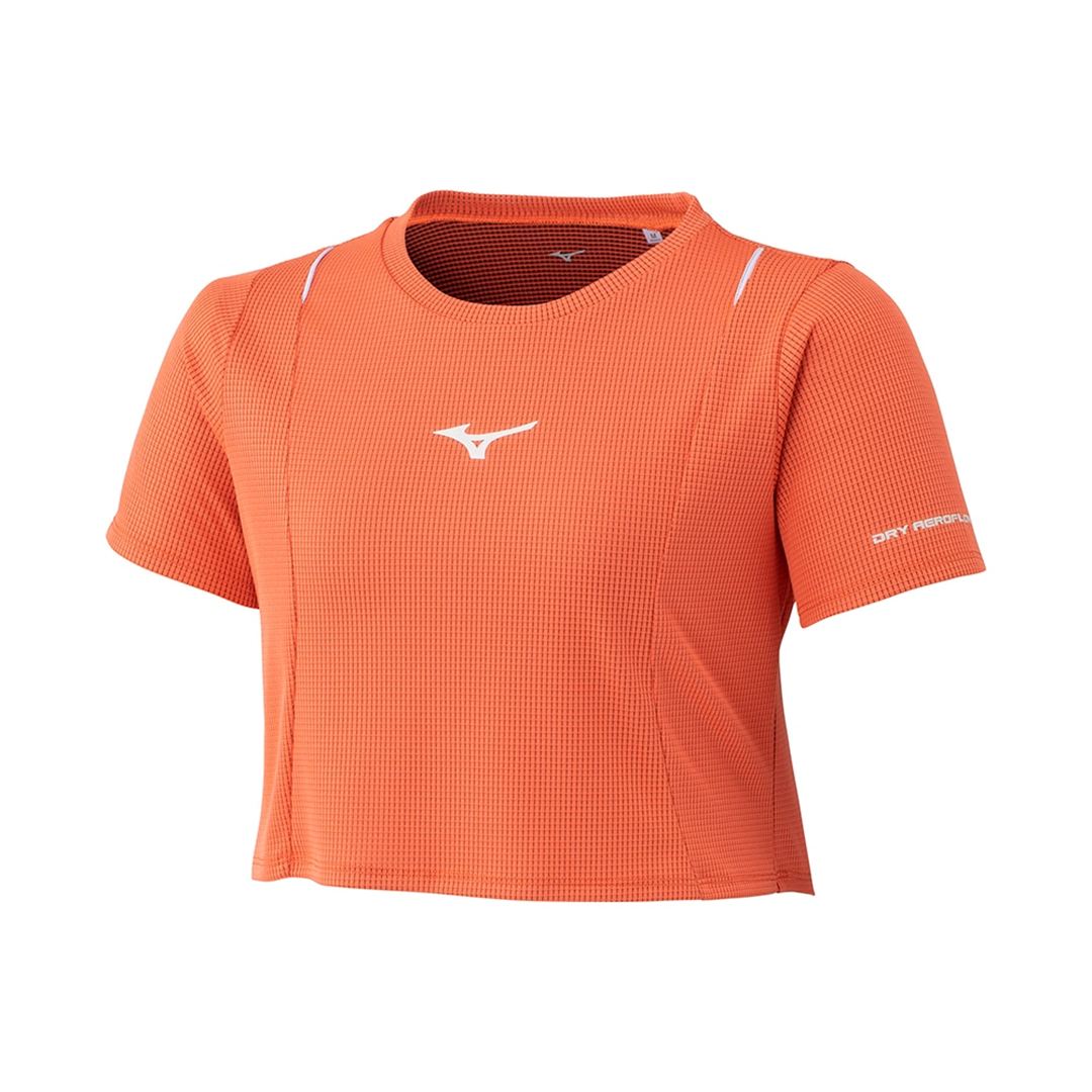 【汗処理／通気】ドライエアロフロークロップドTシャツ サンストーンオレンジ XL