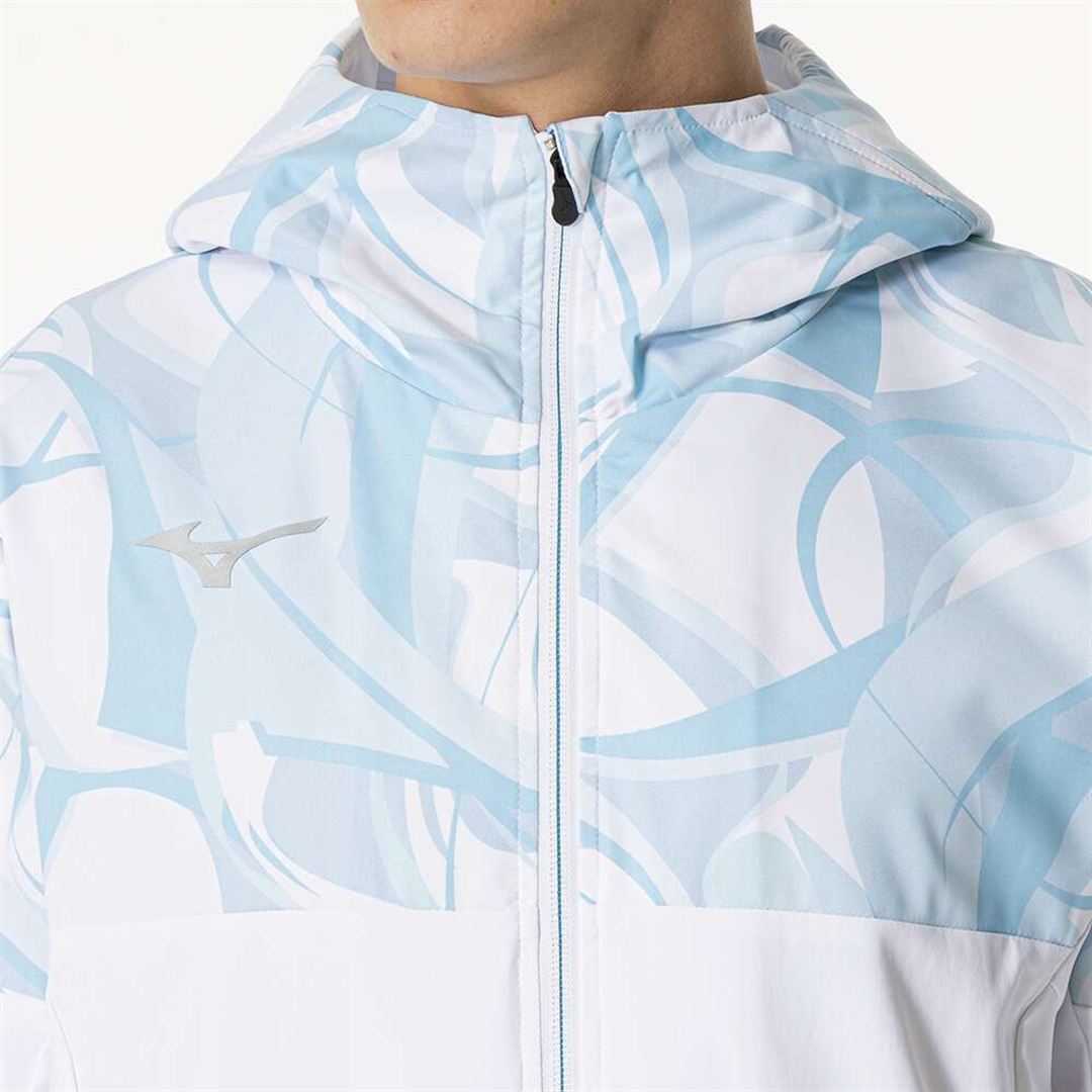 ストレッチクロスフーディ ライトブルー XL