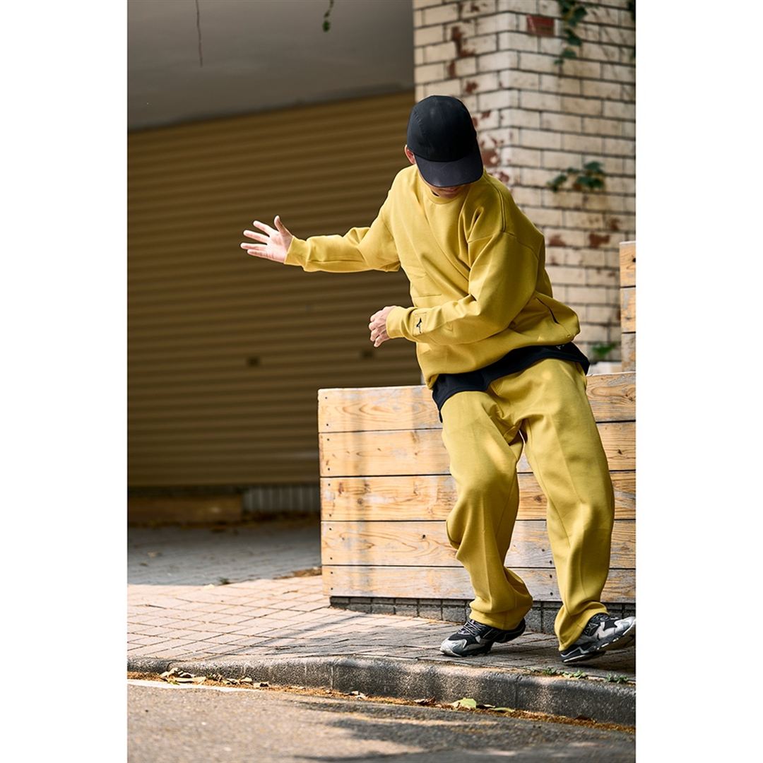 ルーズフィットスウェットパンツ ミステッドイエロー杢 XS
