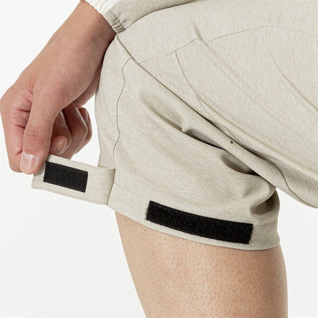 ストレッチクロス7分丈パンツ オートミルク杢 S