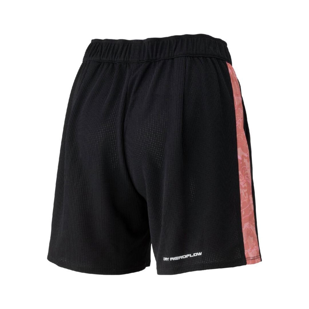 【汗処理／通気】ドライエアロフローショートパンツ ブラック×ランタナコーラル S