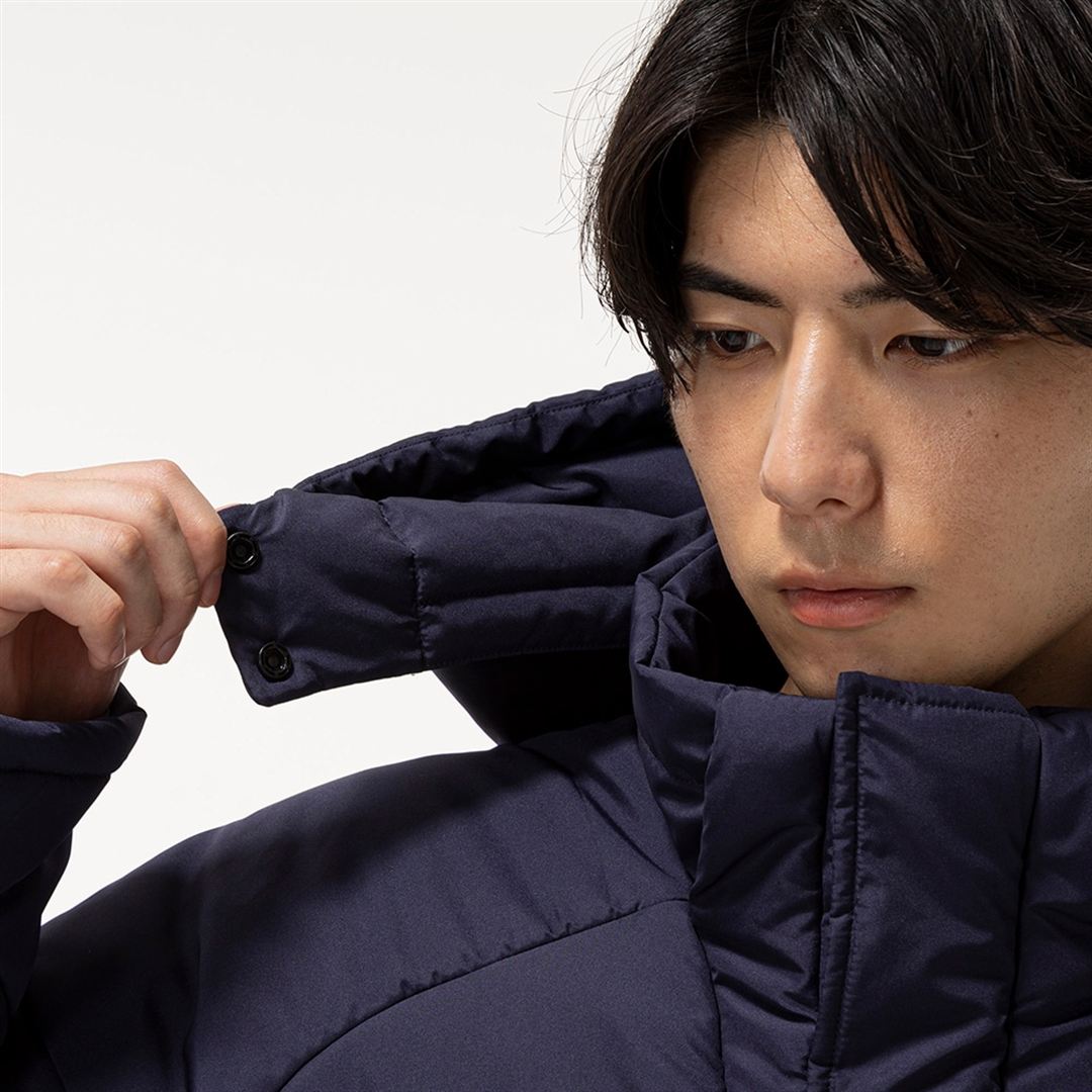 【保温素材／吸湿発熱】テックフィルブレスサーモロングコート ディープネイビー XS