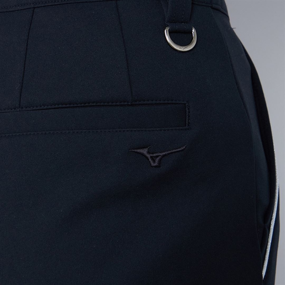 【MGFコレクション】パウダージャージーピンタックロングパンツ ネイビー M