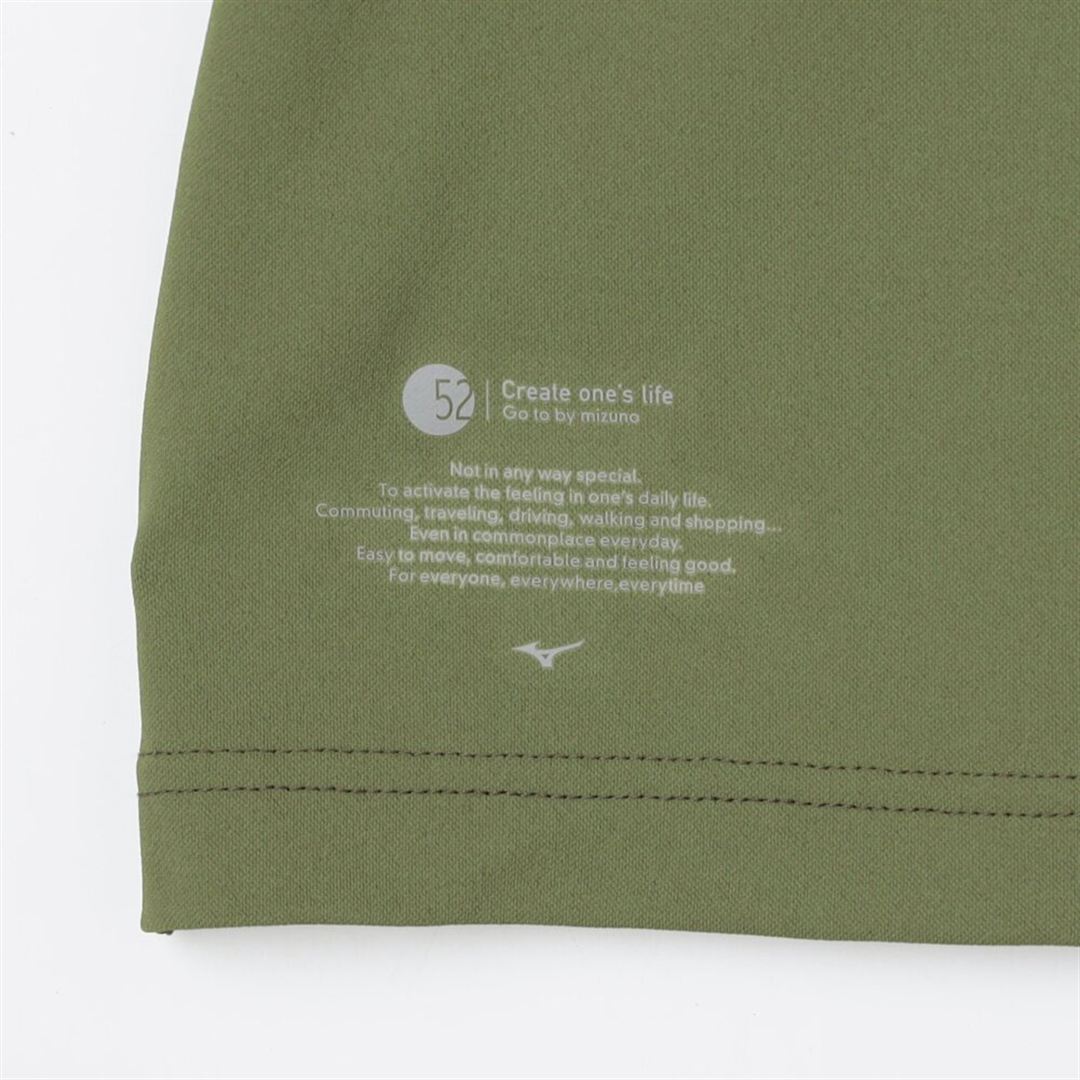 アンチスウェット モックネックTシャツ カーキ M