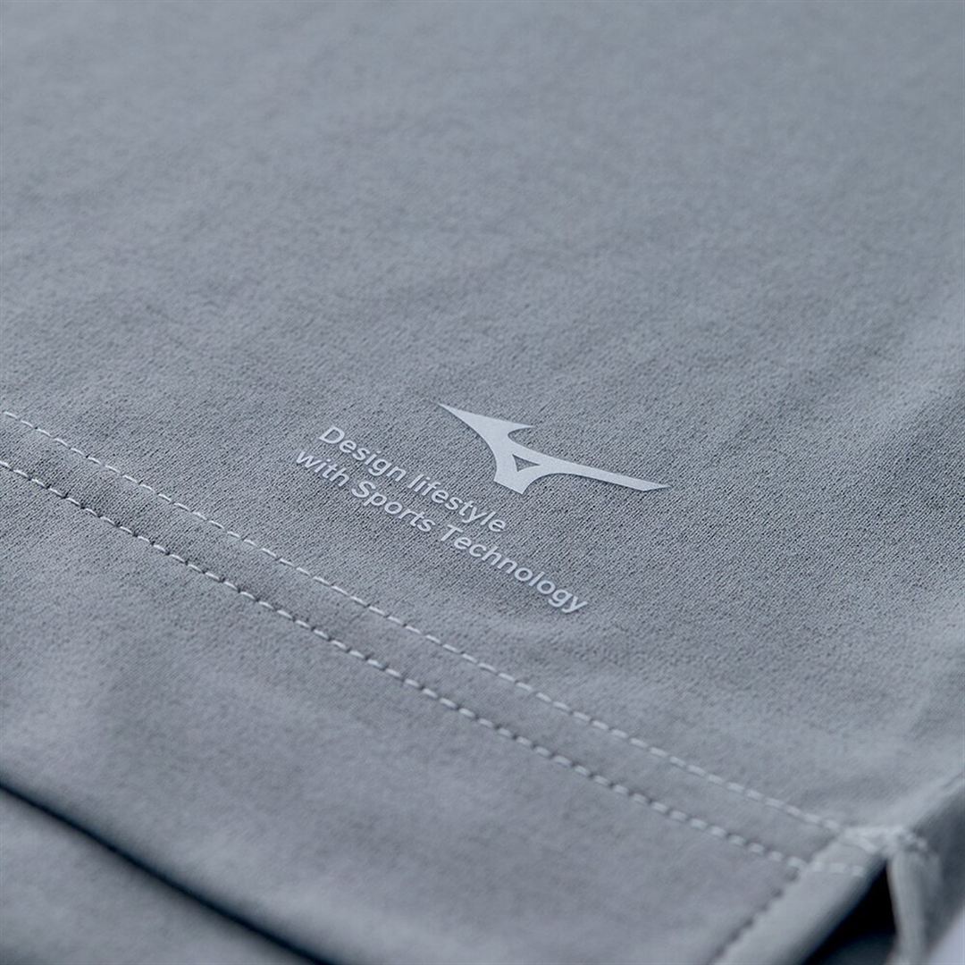ハイストレッチ クルーネック半袖シャツ（ワイドシルエット） グレー XL