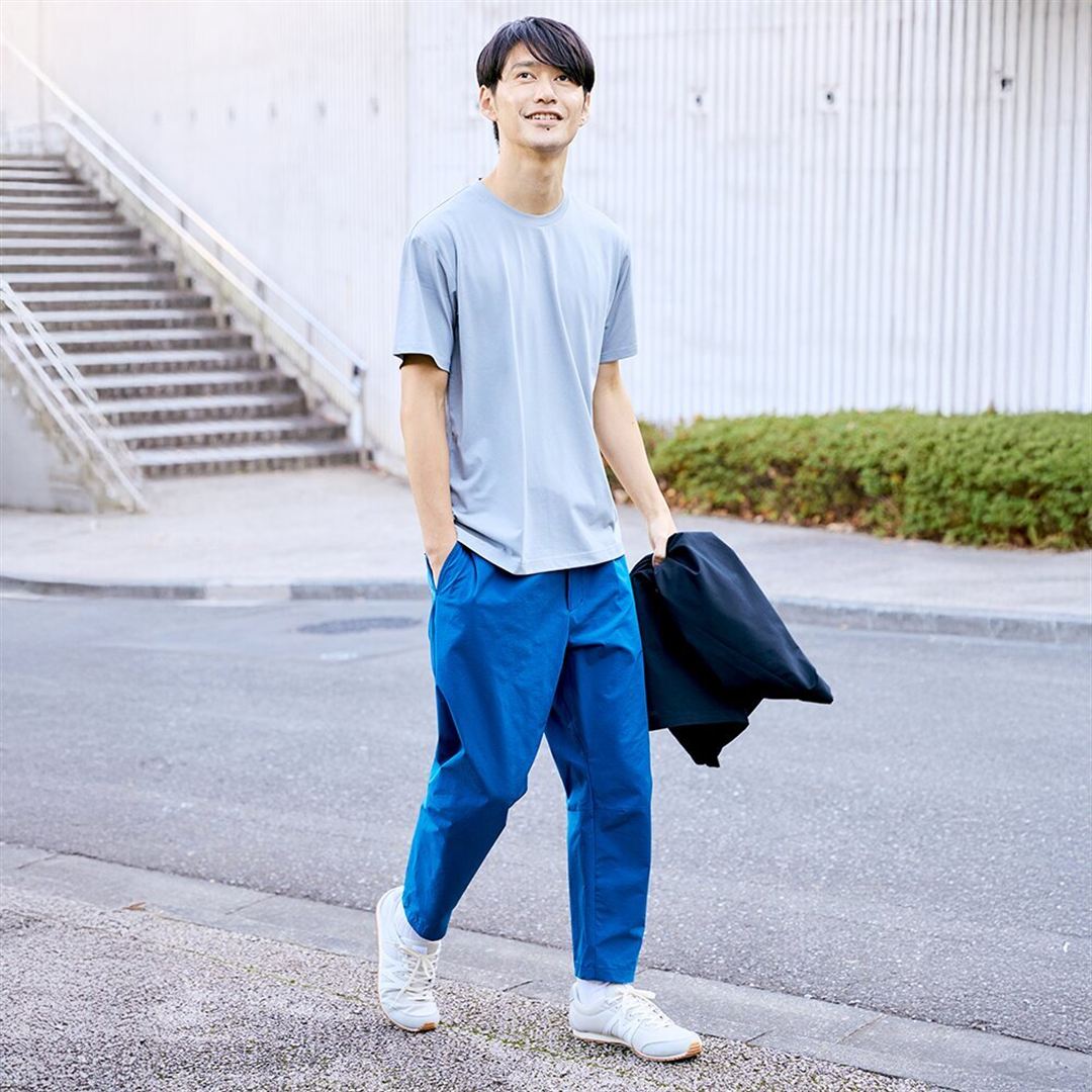 ハイストレッチ クルーネック半袖シャツ（レギュラーシルエット） グレー XL