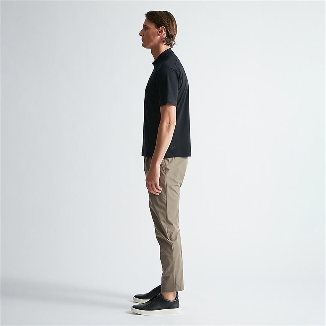 【AOURE】ミズノダイナモーションフィット モックネックTEEショートスリーブ ブラック XL