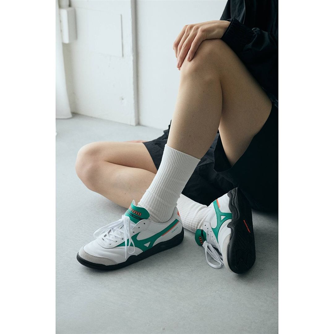 MORELIA LS ホワイト×グリーン×ブラック 30.0