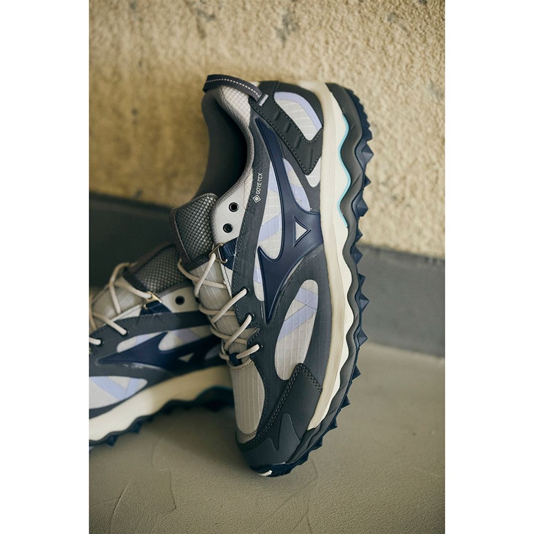 【ミズノ直営限定】WAVE MUJIN TL GTX(ゴアテックス／防水) グレー×ネイビー 30.0