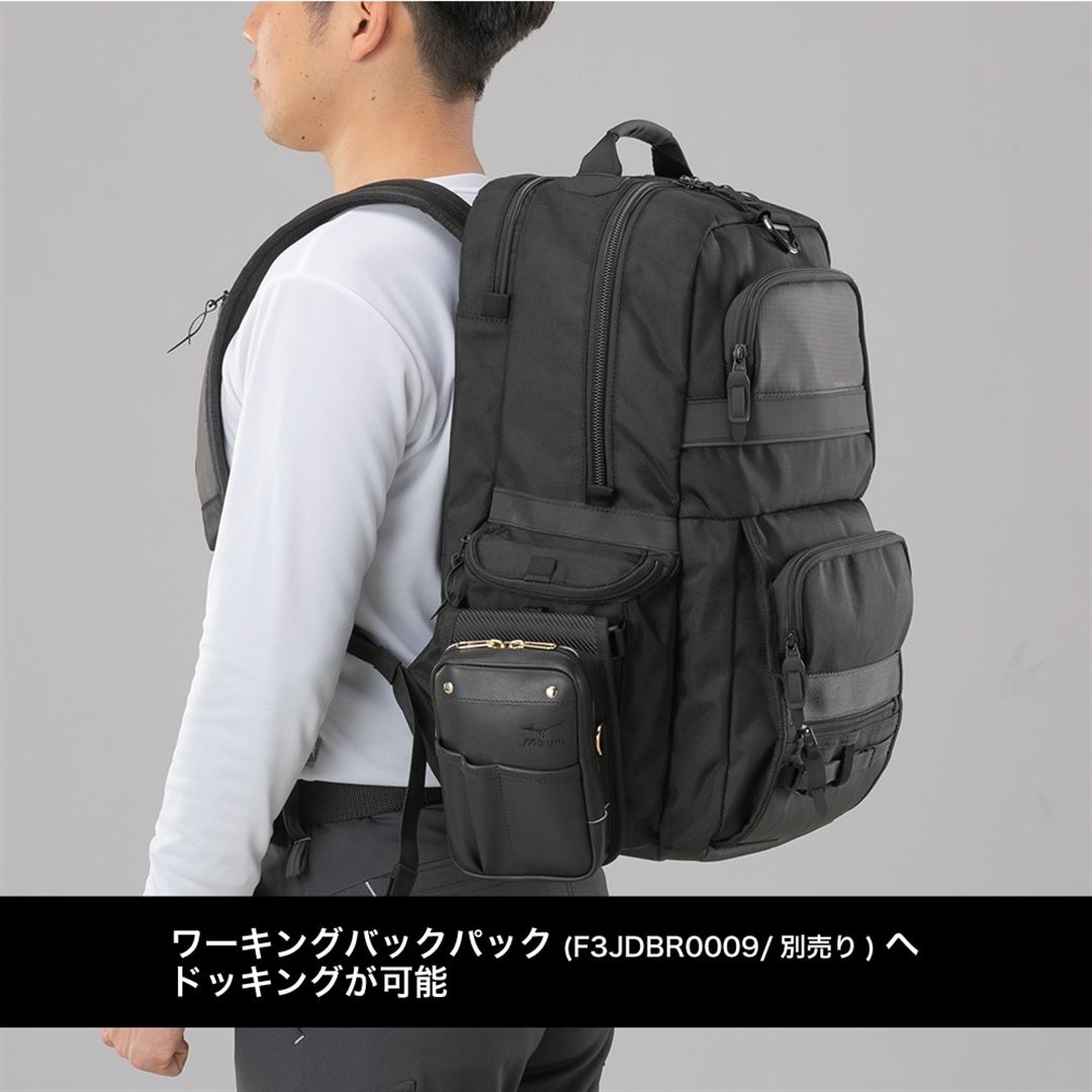 【ミズノ公式オンライン限定】グラブレザーポーチ ブラック
