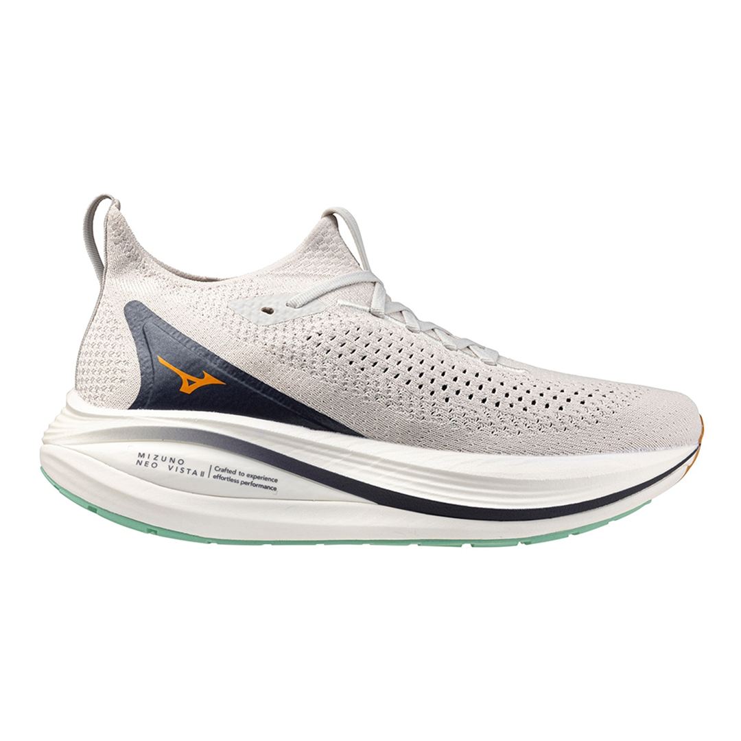 MIZUNO NEO VISTA2(スピードワーク／テンポ走) ライトグレー×オレンジ×ミントグリーン 25.0