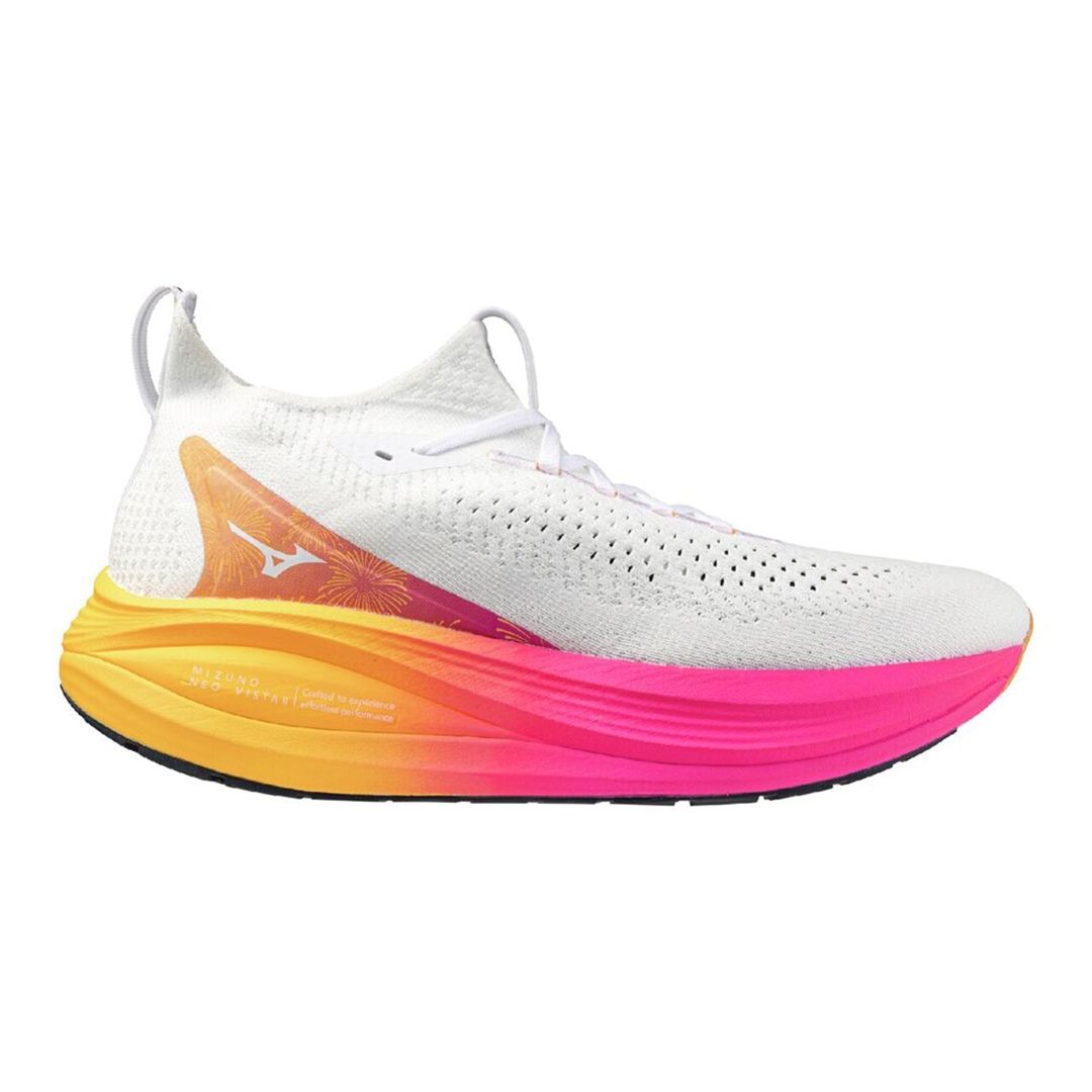 MIZUNO NEO VISTA2(スピードワーク／テンポ走) ホワイト×ピンク×オレンジ 23.0