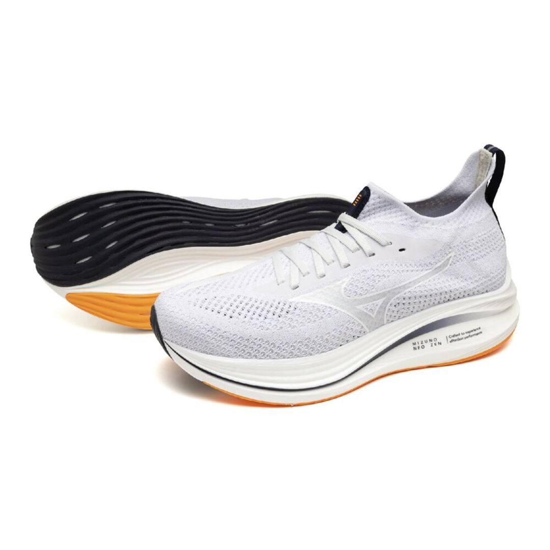 MIZUNO NEO ZEN(ランニング) ライトグレー×ホワイト×オレンジ 25.0