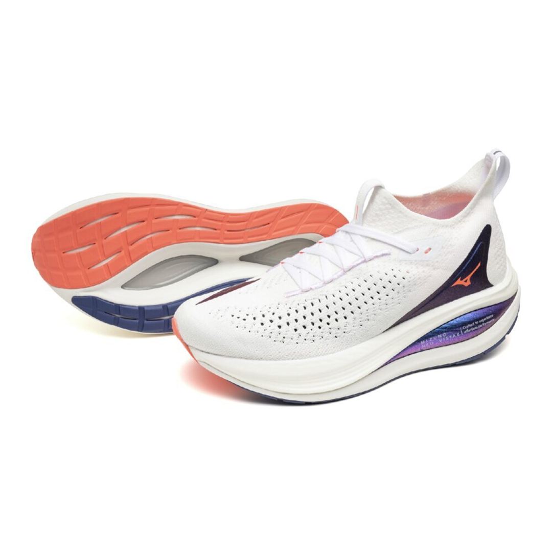 MIZUNO NEO VISTA2(スピードワーク／テンポ走) ホワイト×メタリックブルー×ピンク 23.0