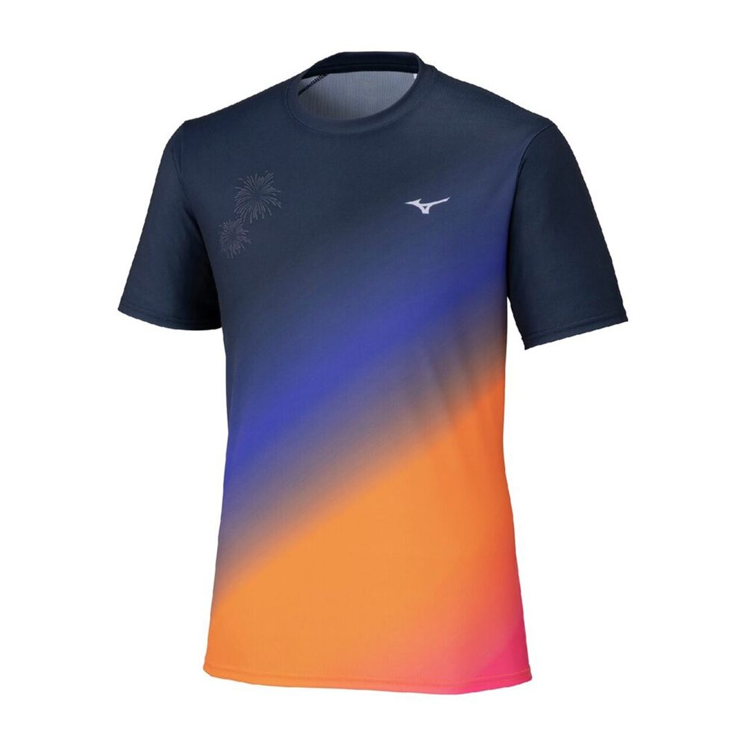 クイックドライ グラフィック Tシャツ ユウヤケ S