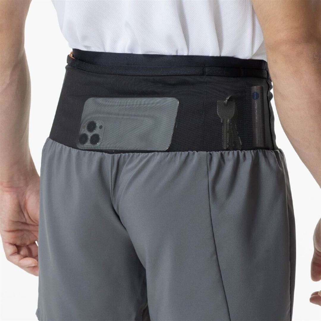 ランニング マルチポケットパンツ 6インチ グレー XL