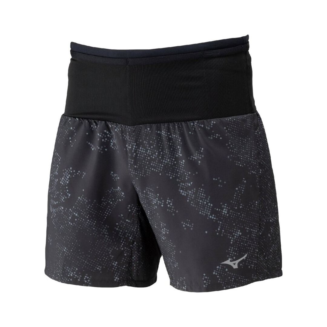 ランニング マルチポケットパンツ グラフィック6インチ ブラック XL