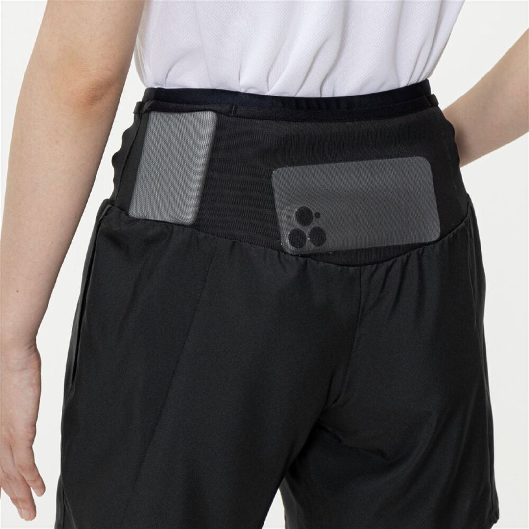 ランニング マルチポケットパンツ プラス 6.5インチ ブラック S