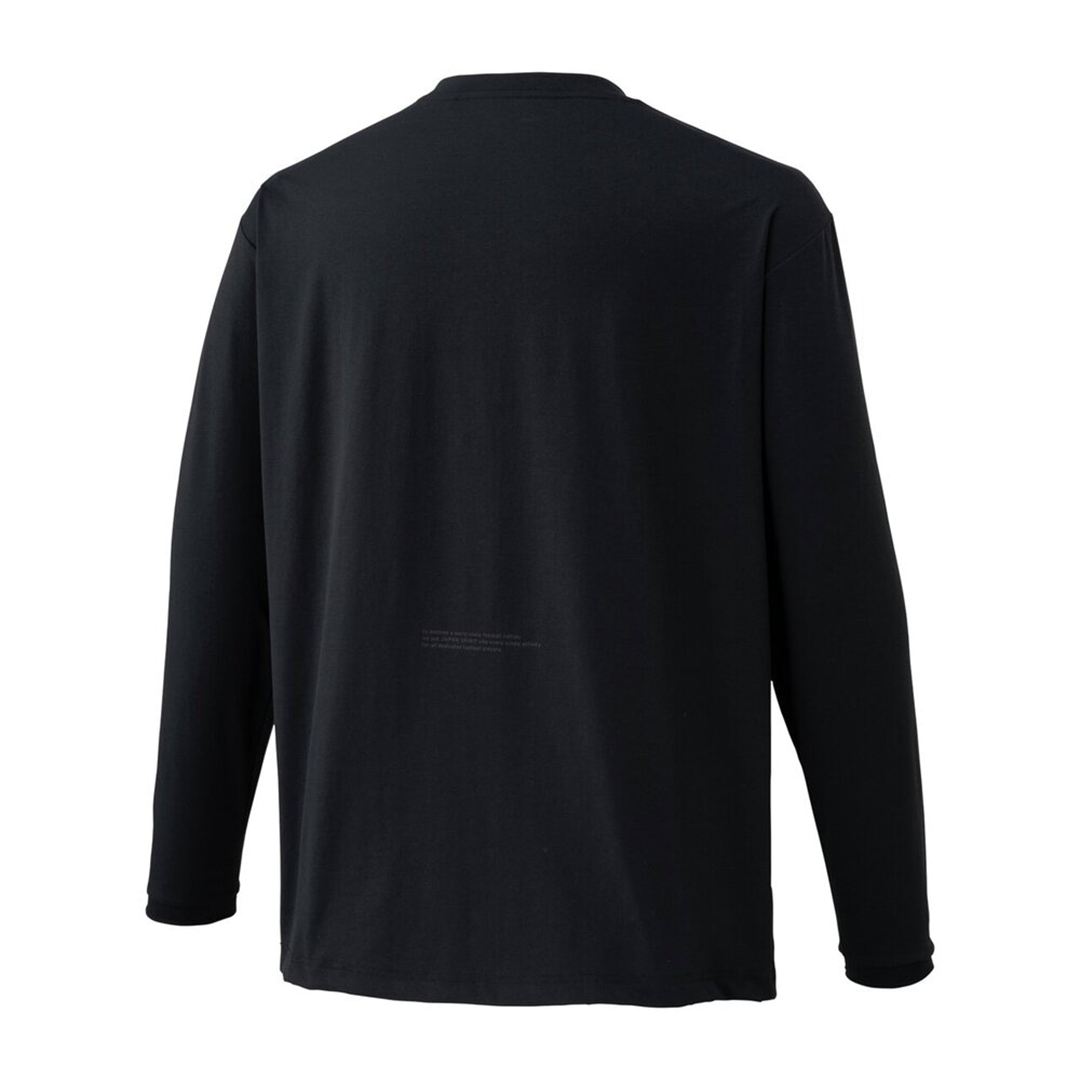 ストレッチソフトドライTシャツ(長袖) ブラック×ブラック XL