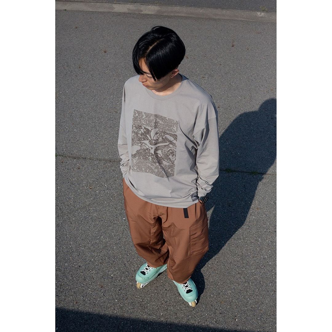 ルーズフィットTシャツ(長袖) ヴィンテージカーキ XL