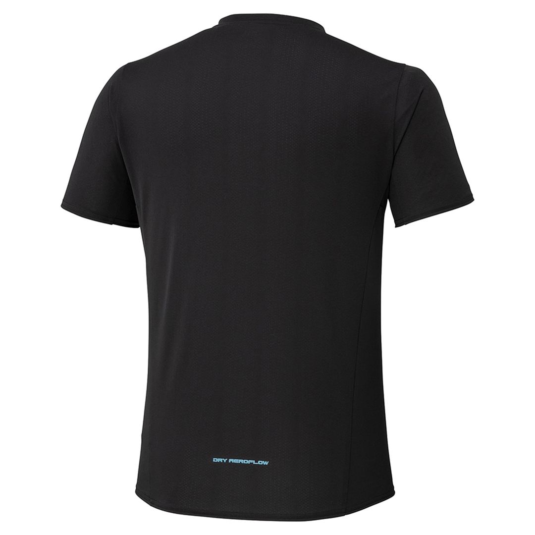 【汗処理／通気／軽量】ドライエアロフローライトTシャツ ブラック M