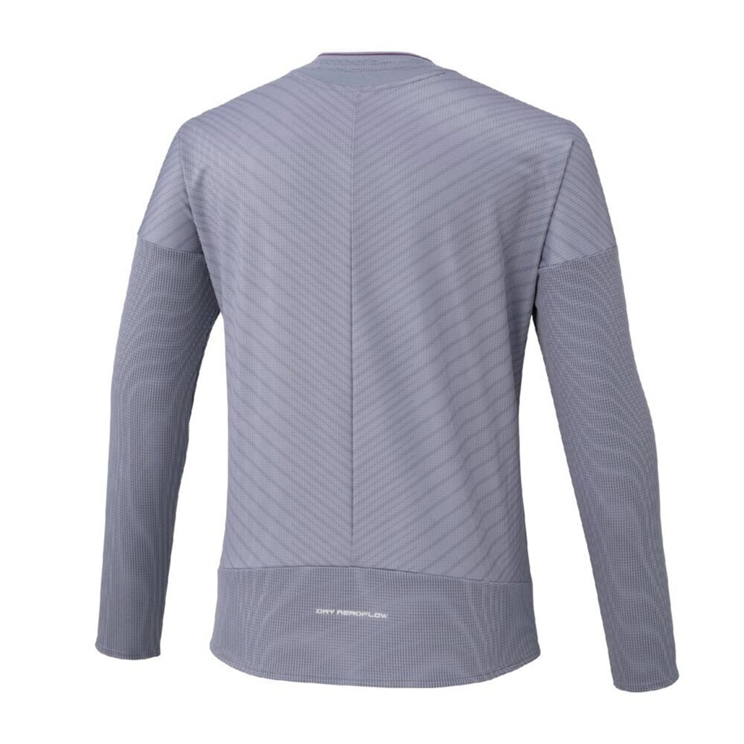 【汗処理／通気】ドライエアロフローTシャツ(長袖) グラナイトグレー XL