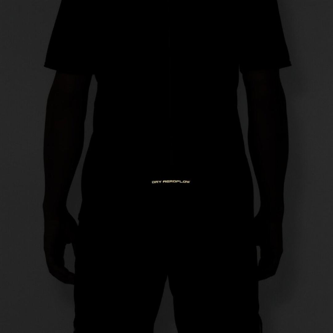 【汗処理／通気】ドライエアロフロージャカードTシャツ ブラック XS