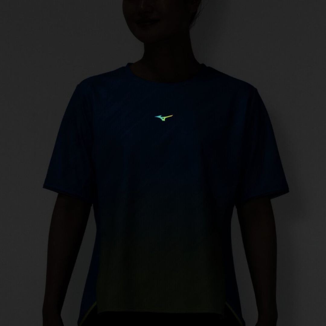 【汗処理／通気】ドライエアロフローグラデーションTシャツ(ワイドシルエット) ヴィスタブルー S